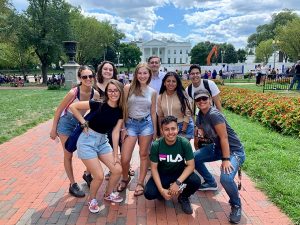 Group photo of Melanie Francis and her friends