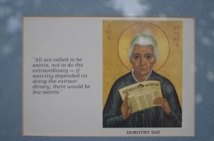 A picture of Dorothy Day hanging in the original CCASL Offices. The photo is still in Sima's office today